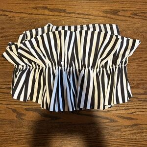 Striped Black and White Woman’s Top